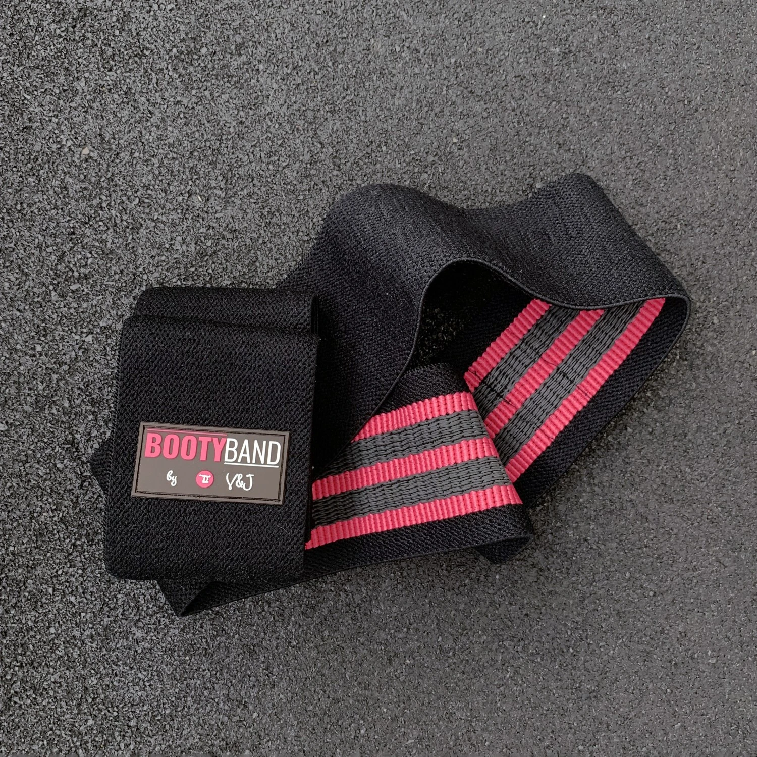 Guma na cvičení - Color Black Booty Band® by V&J + E-book Booty Guide
