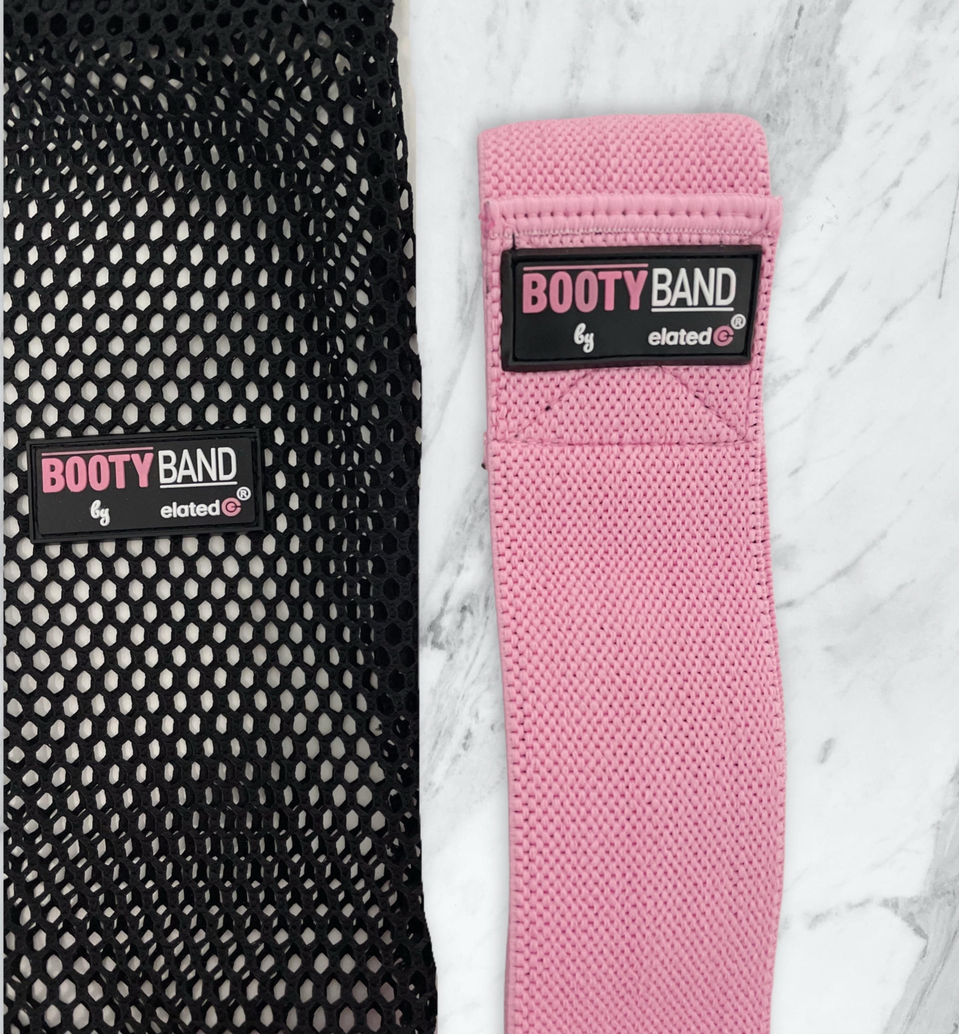 Guma na cvičení - Long Booty Band® Pink by Elated + E-book Long Band Guide