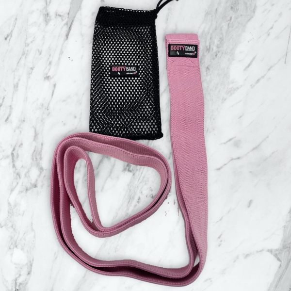 Guma na cvičení - Long Booty Band® Pink by Elated + E-book Long Band Guide