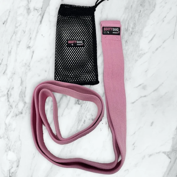 Guma na cvičení - Long Booty Band® Pink by Elated + E-book Long Band Guide