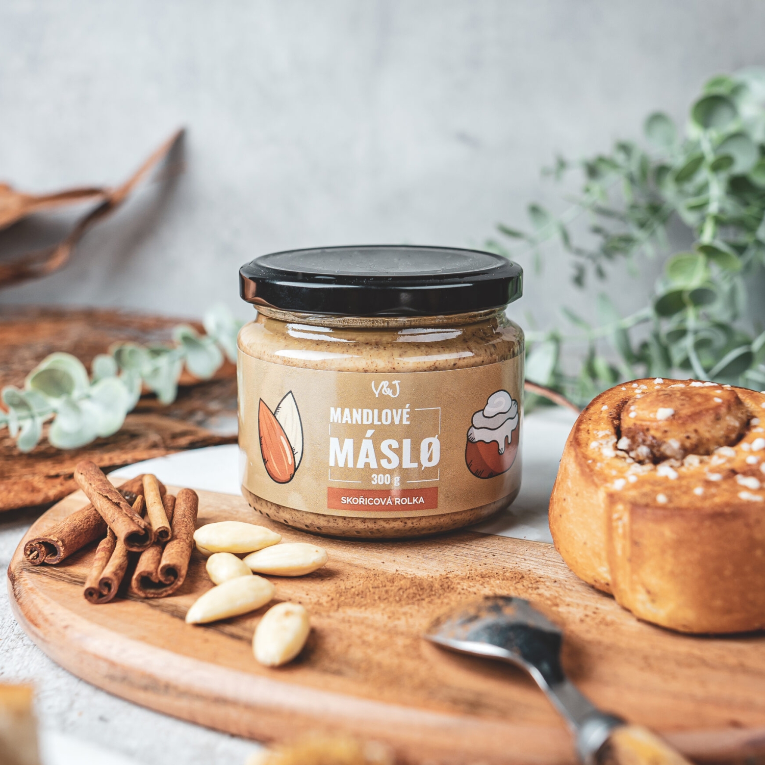 Mandlové máslo - Skořicová rolka - 300 g